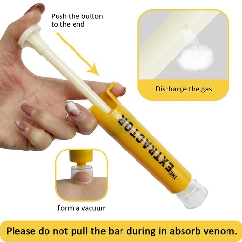 Snake Bite Kit for Humans, Bee Sting Kit, Venom Extractor Suction Pump Tool, Bite and Sting First Aid for Hiking, Safety Fast Emergency for Hiking Backpacking and Camping