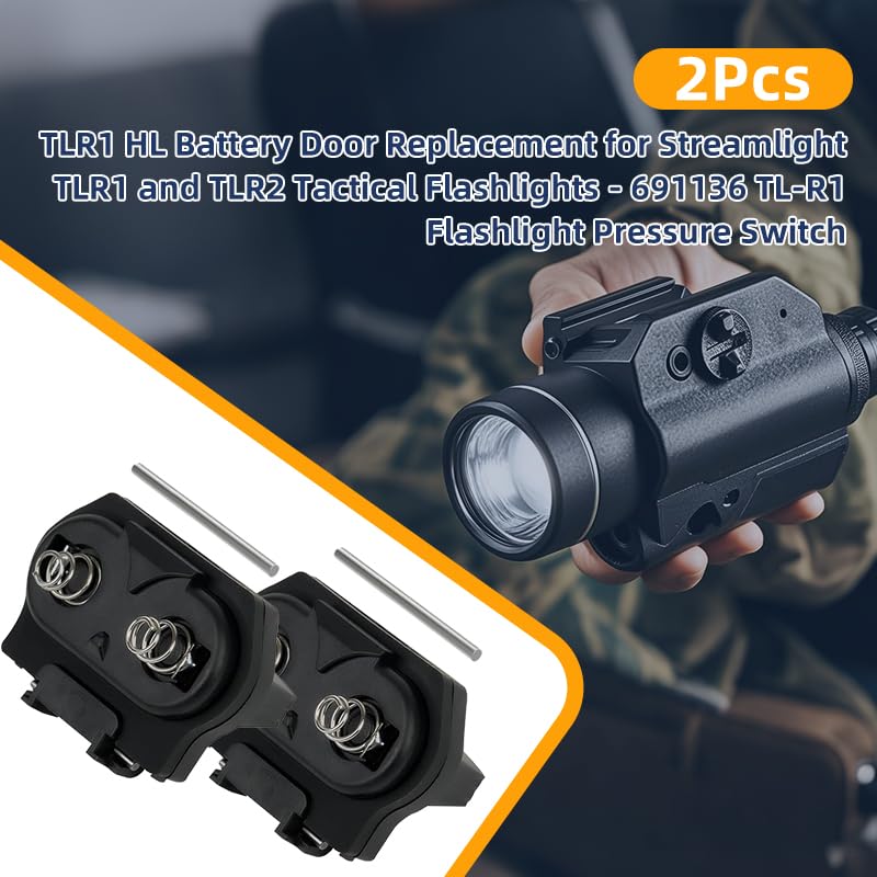 2Pcs TLR1 HL Battery Door Replacement for Streamlight TLR1 and TLR2 Tactical Flashlights - 691136 TL-R1 Flashlight Pressure Switch
