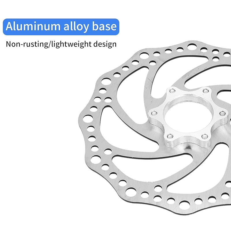 160mm Disk Brake Rotor with 6-Bolt Flange Adapter for Mountain & Road Bikes