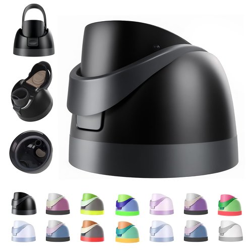 TideBloom Replacement Lid for Owala Freesip, One Button Water Bottle Top Lid Compatible with Owala Cup 16oz 24oz 32oz 40oz, BPA-Free Leakproof Replacement Accessory for Owala Freesip (Black)