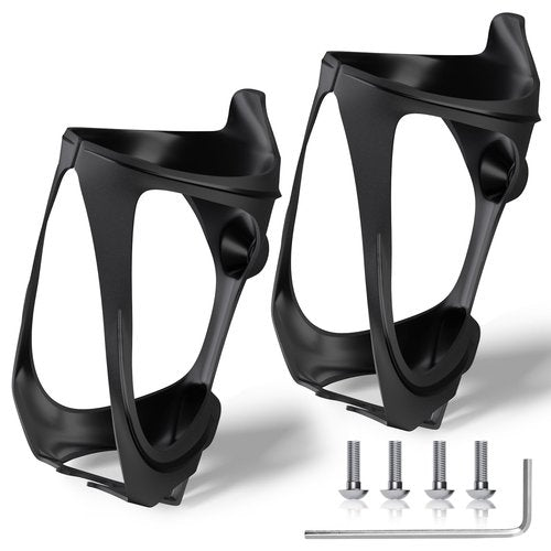 CITOOTY Bike Water Bottle Holder - 2 Pcs Ultralight Bicycle Cup Holder Cage with Screws Tool, Universal Resin Cycling Bottle Rack Brackets for Road MTB Mountain Bike, Fits for 2.75-3.94" Diameter Cup