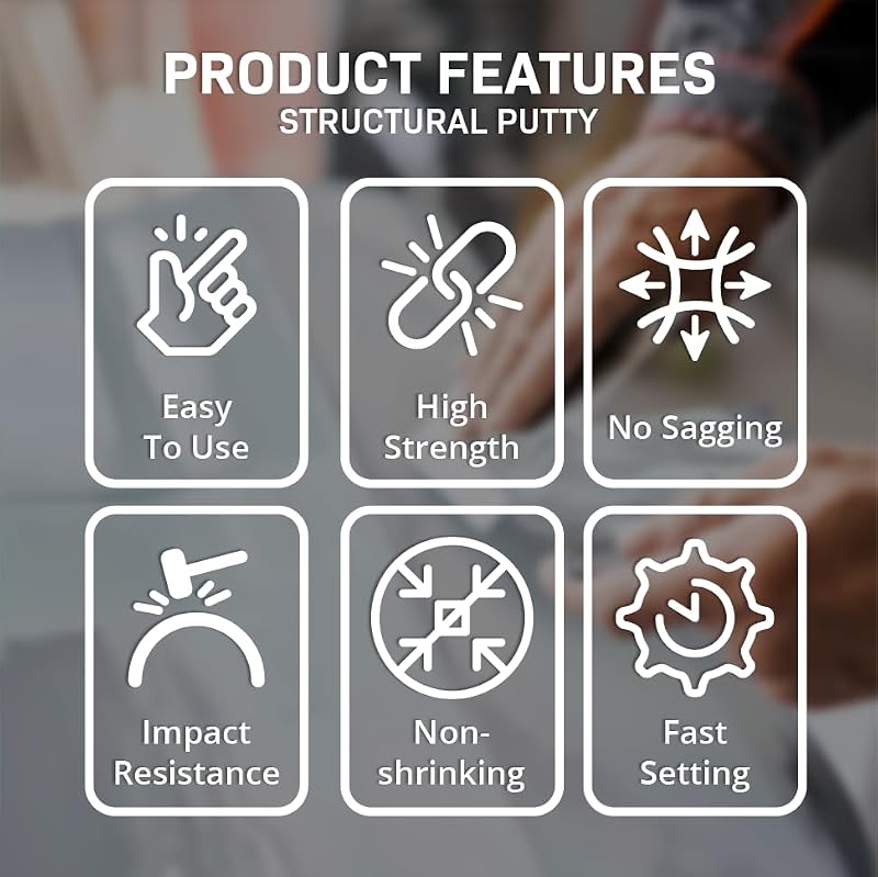 Structural Polyester Putty for Bonding & Repair (Quart) with Fiberglass Fibers