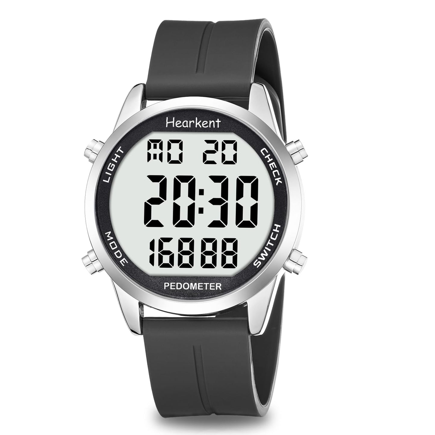 Hearkent Pedometer Watch for Walking for Senior No App Required with Steps Calories Counter and LCD Large Numbers