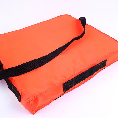 Boat Throwable Flotation Device 18x14in High Buoyancy Boat Throw Cushion with Strap Waterproof Throwable Flotation Device for Boating, Swimming, Rescue (Orange)