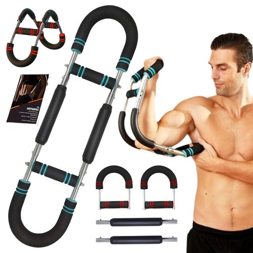 Mr Sculpt Gorilla Bar, Mr Sculpt Gorilla Bar for Chest Workout, 40-100lb Adjustable Twister Arm Trainer, Chest Arm Exercise Equipment, Detachable Design for Home Workout Equipment (Blue)