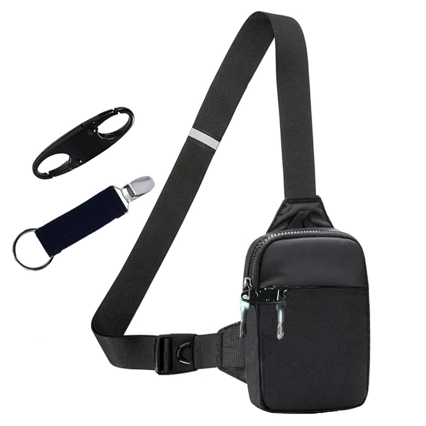 Vpoofree Mini Anti Theft Sling Bag for Men and Women, Small Crossbody Sling Backpack Fanny Pack Chest Bag for Travel Sport Running Hiking