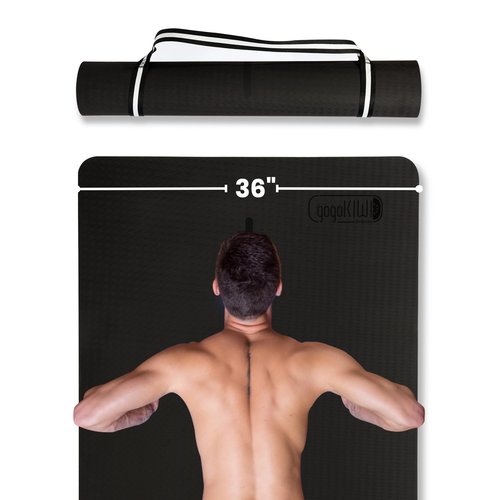 Gogokiwi Extra Wide Yoga Mat for Men Women (72"L x 36"W x 1/4" Thick) Non Slip Fitness & Exercise Mat with Alignment Marks for Yoga, Pilates, Floor Workouts