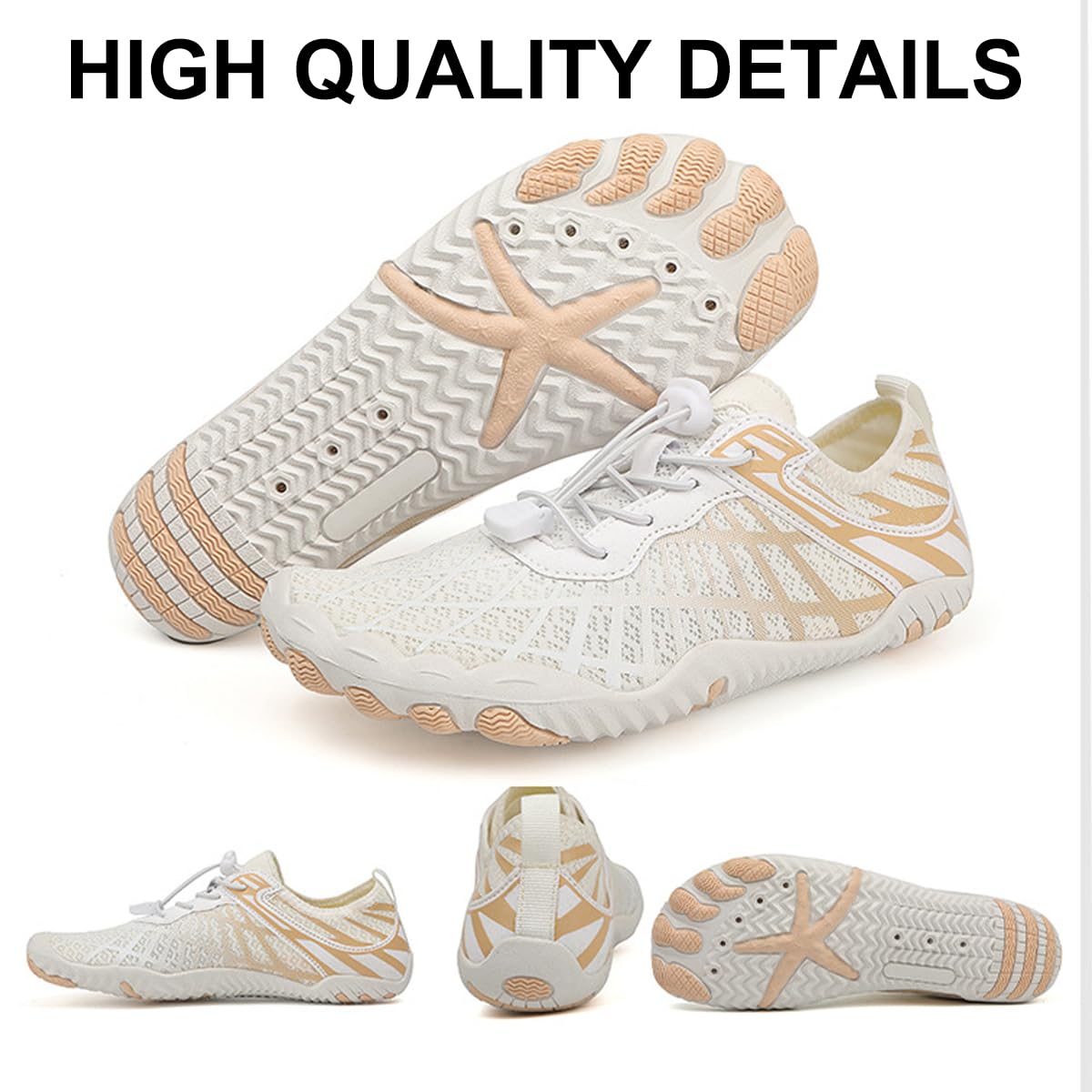 ELETON Barefoot Shoes Women Men Footwear, Wide Toe Box Hiking Zero Drop Non-Slip Quick-Dry River Boat Pool Beach Water Shoes, Lightweight Swimming Running Walking Sneakers Unisex