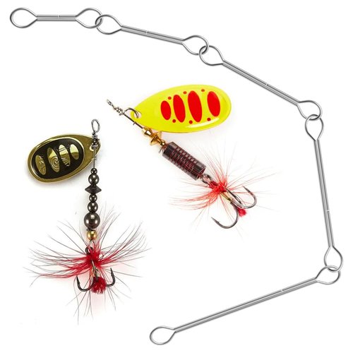 UVKDEENK Pack of 100 Fly Fishing Flies Articulated Shanks for Fishing Lure Make, Fly Tying Materials Connector for Tying Streamers & Hooks & Beads, Use in Fresh & Saltwater Trout Bass