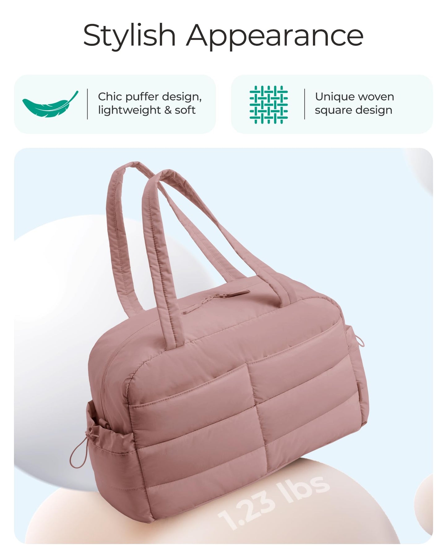 BAGSMART Gym Bag for Women with Toiletry Pouch, Lightweight Weekender Bags for Women with Wet Pocket, 31L Travel Duffle Carry On Bag, Weekender Overnight Bag for Travel,Water Resistant,Dark Pink