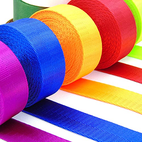 Black 1 Inch Nylon Webbing Roll - Heavy Duty Backpack Straps & DIY Webbing