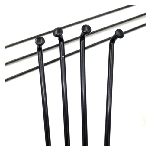 USZAOY 40pcs 10G Diameter 3.14mm Round Body Electric for Bicycle Wheel Spokes Material 45# Steel Black Color J-Bend E-Bike Motor Wheel Spokes(Length 211mm)