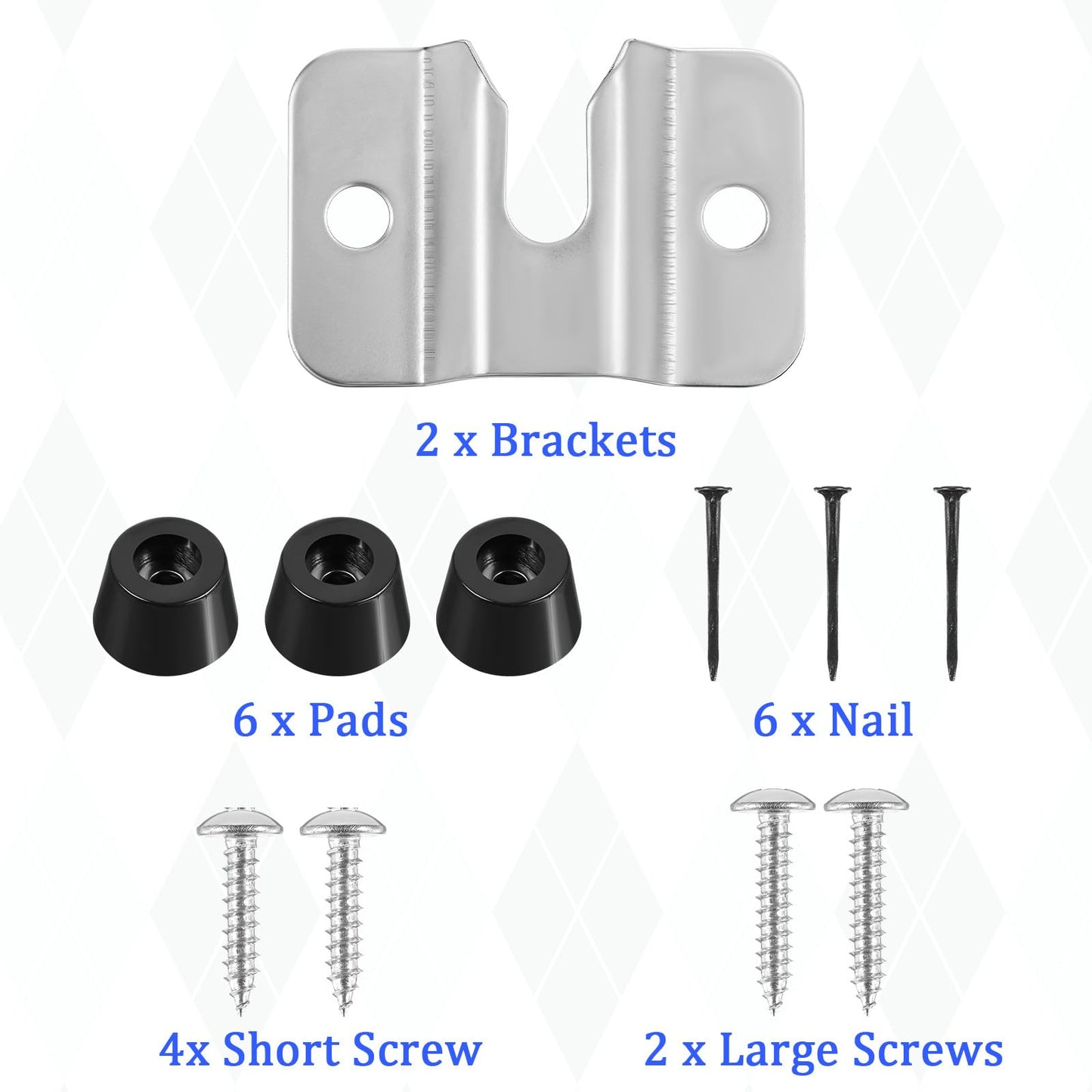 2Sets Dart Board Wall Protectors, Dart Holder Wall Mount, Dartboard Mounting Bracket Kit, Hang Board Mounting Bracket Kit Includes Screws, Nails, Stabilizers for Hanging Dartboard