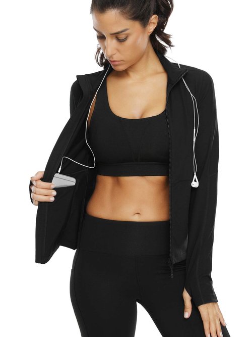 VUTRU Women's Workout Yoga Jacket Full Zip Running Track Jacket