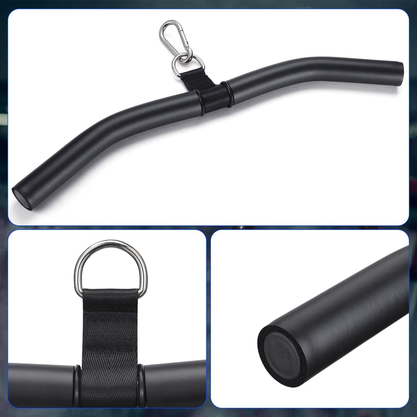 TOBWOLF Lat Pulldown Bar, Multi-Function Cable Machine Handle for Home Gym