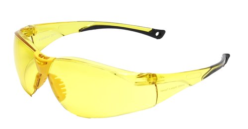 Calabria Drop Shot Yellow Crystal Black Sport Safety Glasses for Pickleball Eye Protection for Women Pickleball Glasses for Men Racquetball Glasses for Men Cricket Glasses Safety Shades Squash Golf