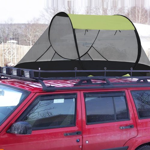 Akiky Pop Up Mosquito Tent for Camping,1 Person Camping Tent with Bug Screen Tent,Mosquito Net Foldable Portable for Adults Kids (ArmyGreen)
