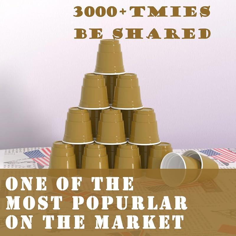 2 oz Mini Gold Shot Cups (100 Ct) - Disposable Party Tastings Cups, Gold