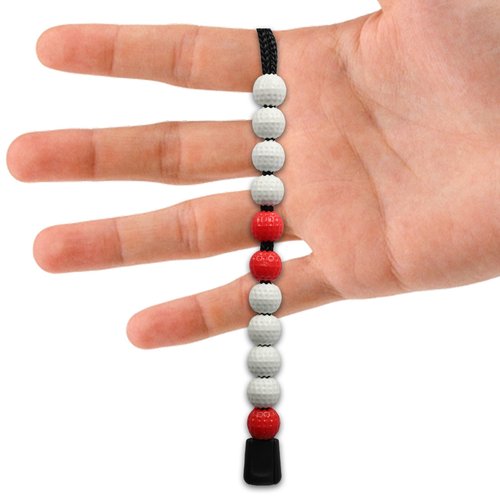 4 Pieces Golf Beads to Count Strokes for Women, Golf Beads Score Counter with Clip, Beaded Scoring String, Suitable for Referee Caddie Golfer