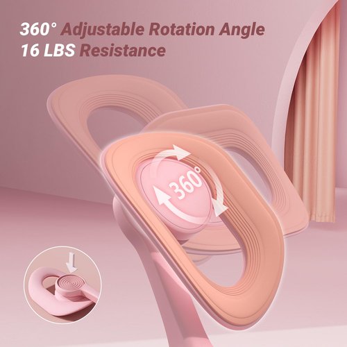 MERACH Thigh Master, Thigh Trainer, Pelvic Floor Muscle Trainer, Inner Thigh Exercise Workout Equipment for Home, Pelvic Floor Strengthening Device Women (Pink)