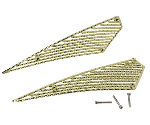 Square Twisted Frame Insert for 20" Lowrider Bike Frames, Gold