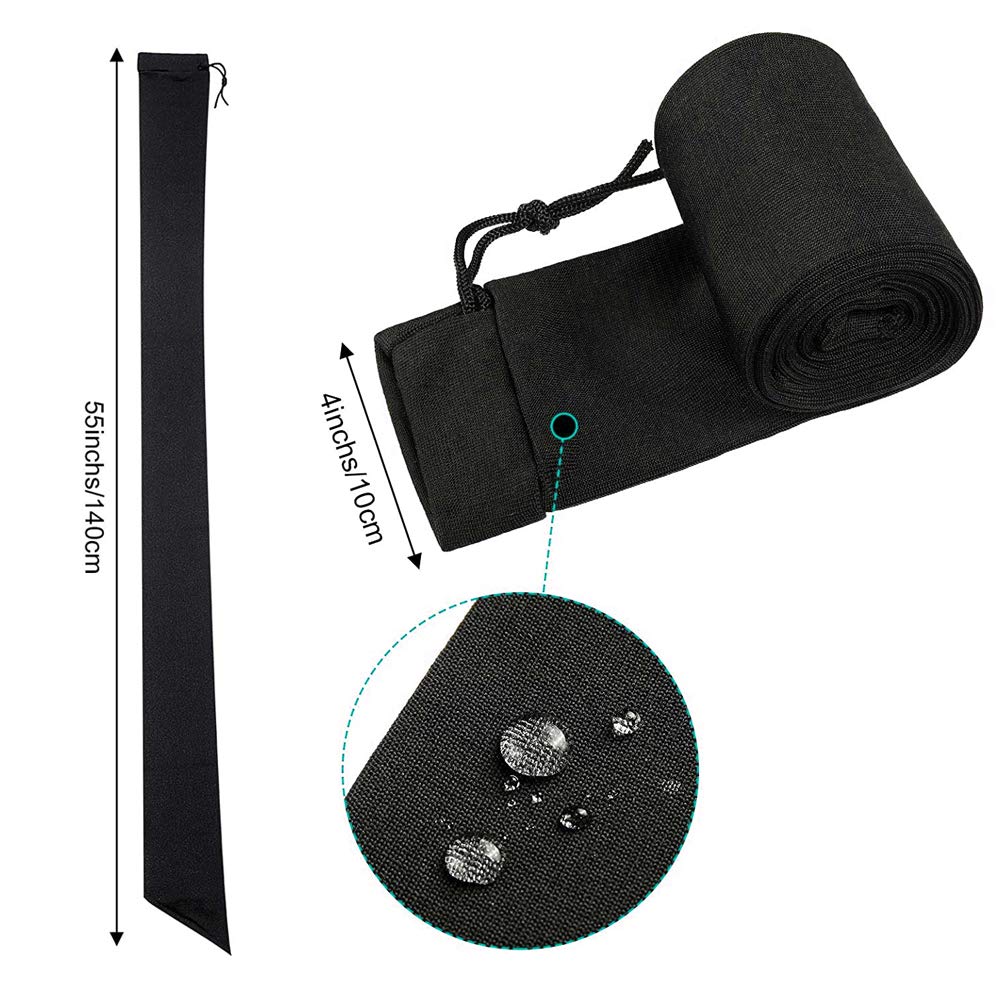 Junsen 6 Pieces Gun Socks Case Sleeve,54 Inch Knit Gun Socks for Rifles, Extra-Wide Rifle Sock, Suitable for Rifles with Scopes Protection Accessories