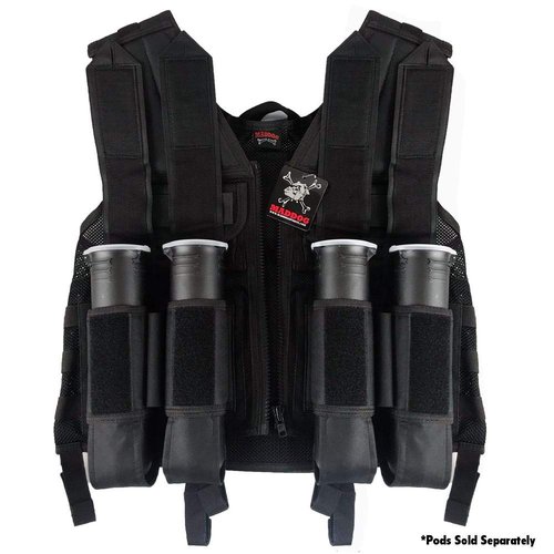 Maddog Tactical Battle Paintball Vest w/Pods & Standard Remote Coil Package - Black