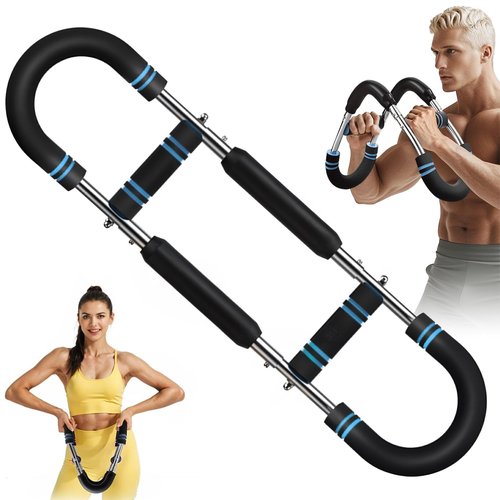 Puxinargo Twister Arm Trainer - Adjustable Resistance Arm & Chest Exerciser, Portable Forearm Strengthener with Detachable Design, Power Twister Bar for Home Gym, Outdoor & Office Workout (20-60lbs)