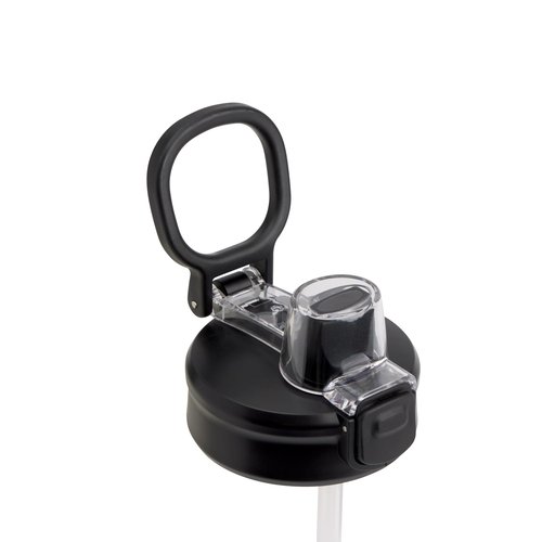 Manna Push Lid with Push-Open Locking Cover and Attached Easy-Carry Handle - Onyx
