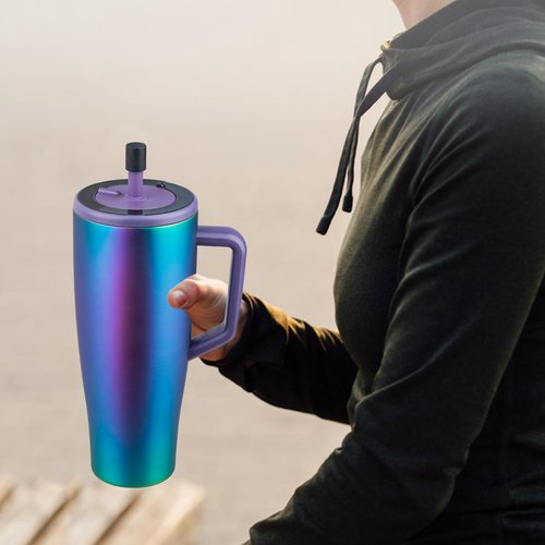 CERCGVEL 2 Pack Magnetic Straw Caps Compatible with BrüMate All Era and Resa Tumblers, Silicone Straw Caps Toppers Compatible with Brumate Accessories, Covers Protectors BPA Free (Black)