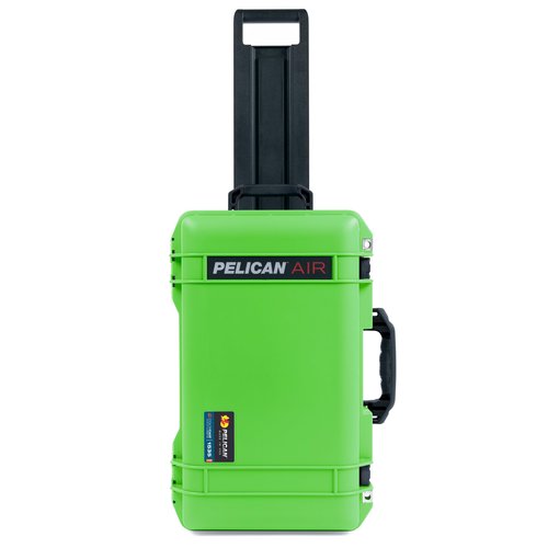 ColorCase Pelican Air 1535 Carry-On Case - Lime Green, Waterproof, 1 Compartment, 20.39" x 11.2" x 7.21" Case Only, Black Handles & Latches