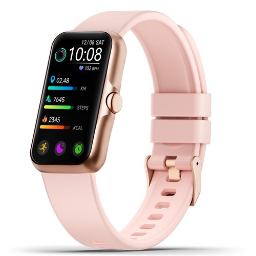 Health Fitness Tracker, Smart Watch with 24/7 Heart Rate and Blood Oxygen Monitor, Sleep Tracker with IP68 Waterproof, Activity Tracker Pedometer Step Counter for Women Men (Pink)