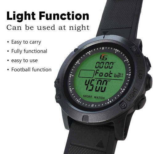 Pro Soccer Coach Watch - 100-Lap Memory Stopwatch with Countdown Timer & Silent Mode, 3-Line Backlit Display for Referees/Players, 12/24H Clock + Alarm On/Off Sports Watch