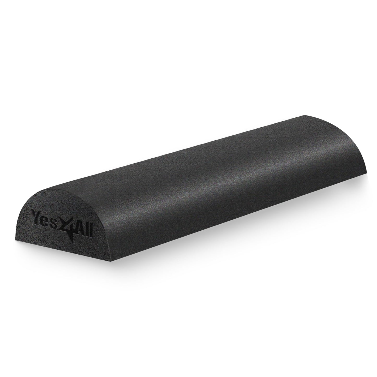 Yes4All Half Foam Roller, PE Material, Medium Firm, Back Roller for Stretching, Mobility, Yoga & Pilates, Black, 18 Inch