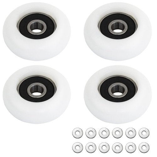 Total Gym Wheels/Rollers 2000, 3000, 3000 XL, and a Few Very Early XL, Platinum Plus, Pro, Supra and Many Others Set of 4 (White)