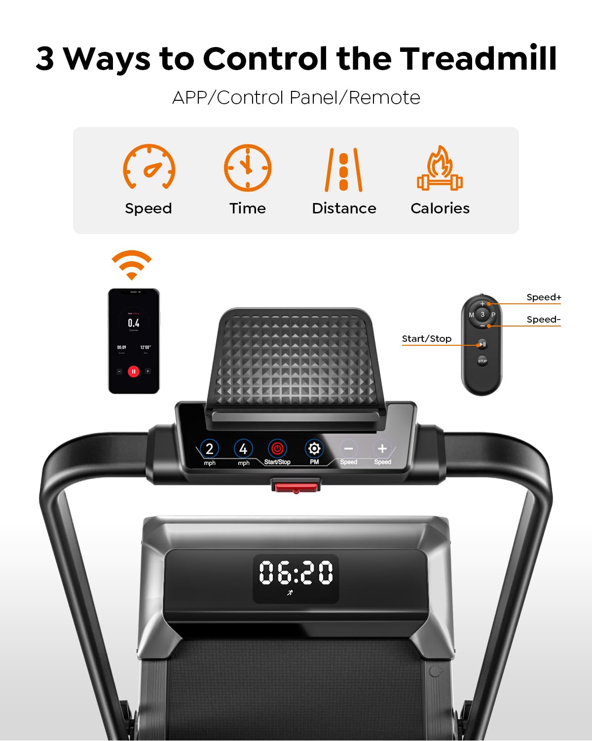 Walking Pad Under Desk Treadmill with Incline, 2 in 1 Folding Treadmills for Home Small Office, 300 lbs Capacity, Portable Compact Walking Treadmill with Remote Control, LED Display and Apps