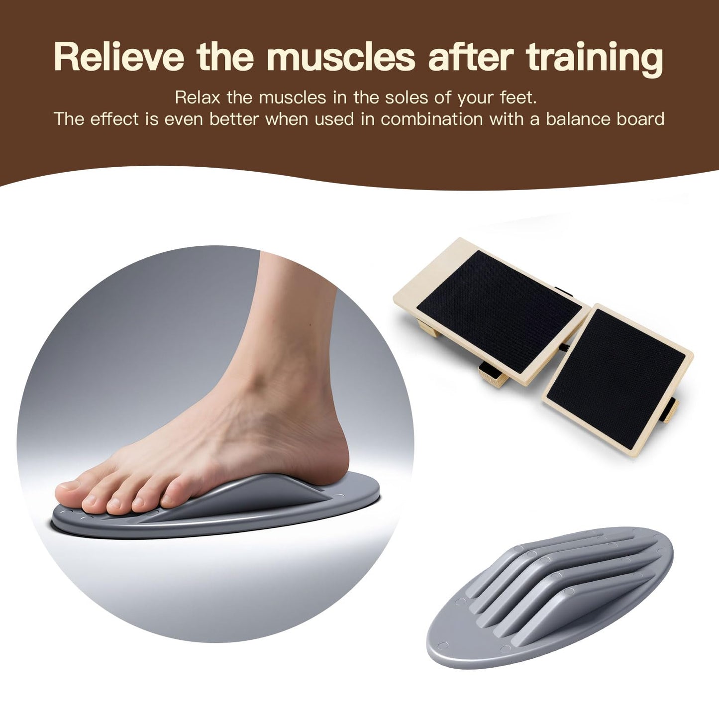 Ankle Balance Board Foot Strength Training Set for Sprained Ankle, Balance Exercises, Plantar Fasciitis Relief, Posture Correction, and Foot Relaxation, Great for Home Use and Sports Enthusiasts