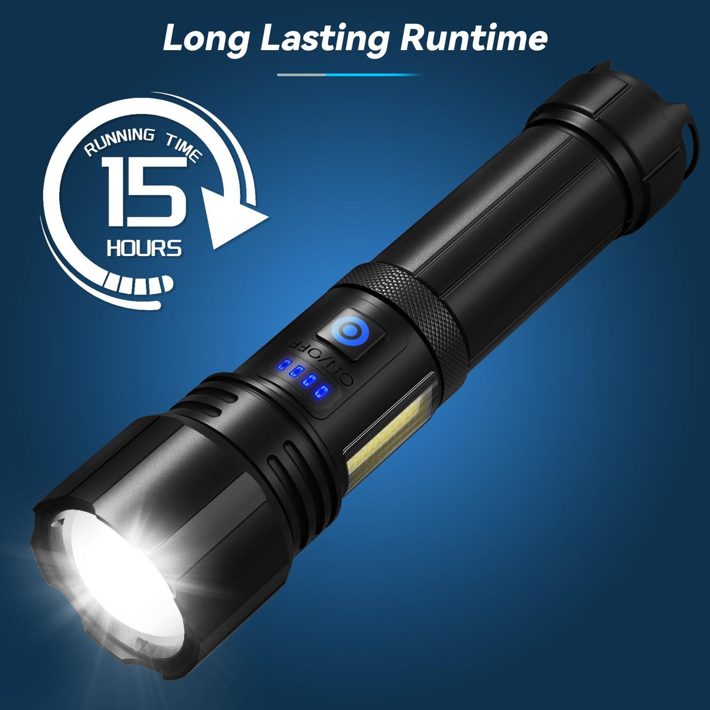 Sigoobal Flashlight LED Rechargeable Flashlights High Lumens, 99,000 LM Super Bright Powerful Flashlight, High Powered Flash Lights Waterproof Handheld Flashlights for Home Camping Hiking(2 Pack)