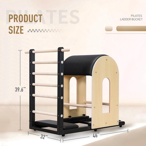 Faittd Ladder Barrel Pilates Equipment, Pilates Exercise Equipment for Building Strength and Flexibility, Strength-Training Tool, Workout Equipment for Home Pilates Gym or Studio Use