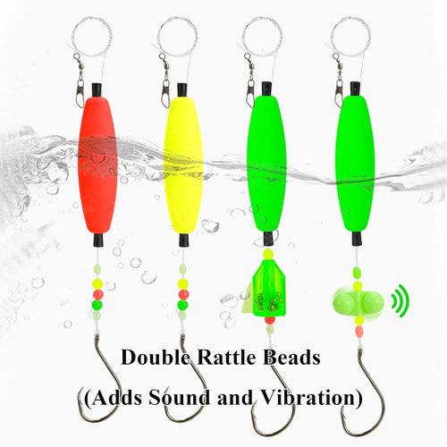 Visulong Catfish Fishing Set, Catfish Fishing Set, 𝐜𝐚𝐭𝐟𝐢𝐬𝐡 Rig Making Kit, for Catching Big 𝐜𝐚𝐭𝐟𝐢𝐬𝐡s, Carp & More (3PCS,6/0)