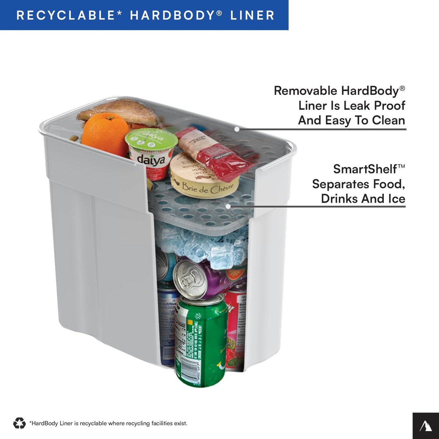 Titan by Arctic Zone Deep Freeze Cooler - 30 Can Zipperless Hardbody Cooler with Deep Freeze Insulation, HardBody Liner, and SmartShelf - Citrus Green