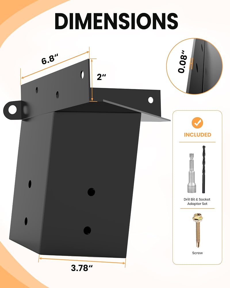 Heavy Duty 4x4 Deer Stand Brackets – 4 Pack Steel Corner Mounts for Hunting Blind Platform