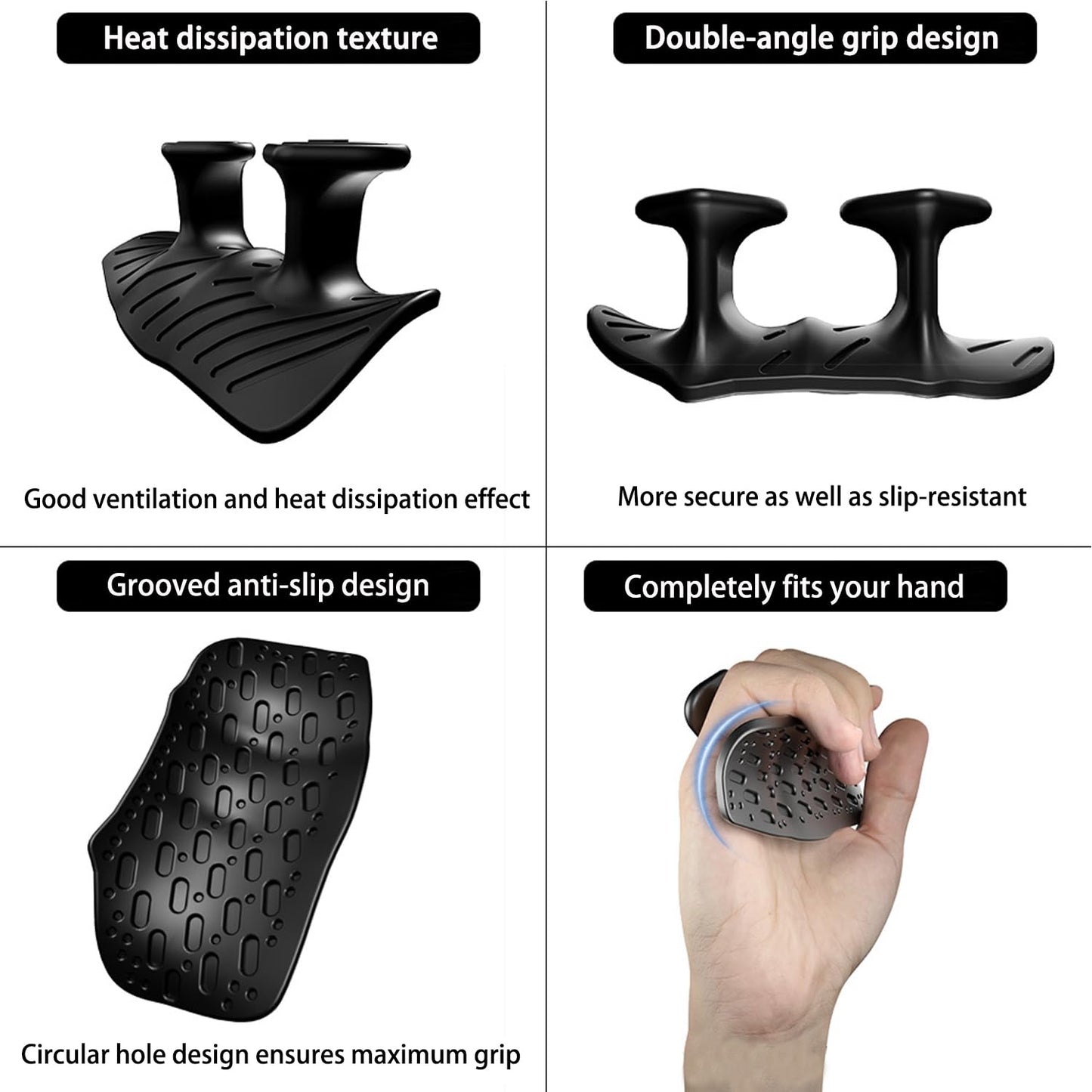 Monattrod Upgraded Weight Lifting Grips for Women & Men - Extra Large & Thick Non-Slip Gym Grips with Cooling Towel, Ergonomic Workout Gloves for Pull-Ups, Dumbbell Exercises (Black)