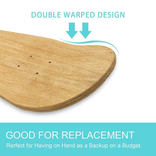 Beipoo 3 Packs 31"x 8" Blank Skateboard Decks,Natural,7-Layer Maple Double Tail Skateboard with Free Grip Tape and Sandpaper,Great for Replacement and Art Painting