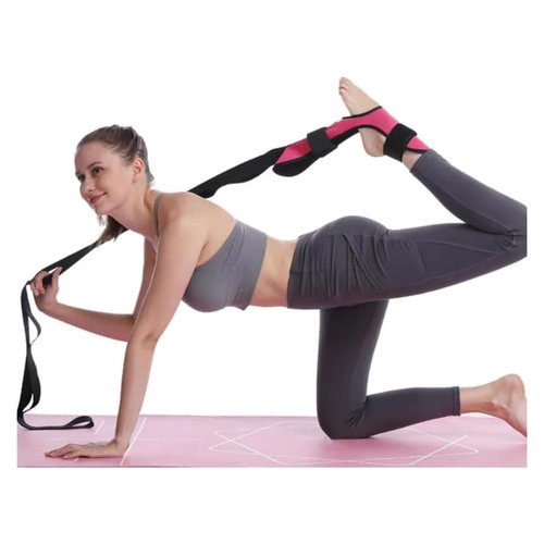 Izzila Stretching Strap with Loops and Detachable Foot - Yoga Straps for Stretching，Gymnastics, And Flexibility Training, Recovery and Increasing Mobility (Black)