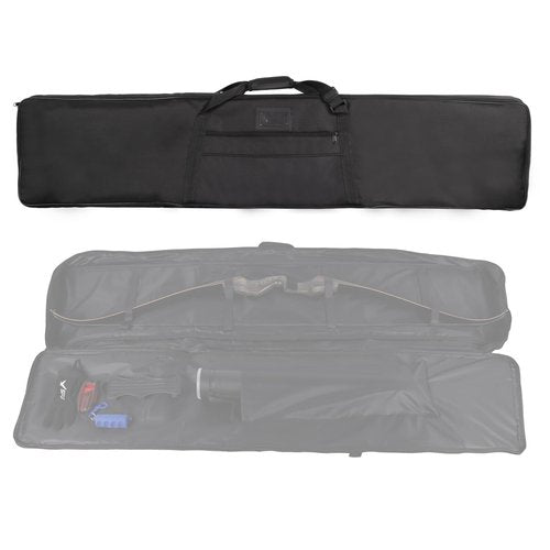 SPG Archery Recurve Bow Case for Longbow and Traditional Bow, 2 Sizes Longbow Case Full Length Traditional Recurve Bow Cases for Youth and Adults with Pocket to Store Arrow Quiver (68 Inch)