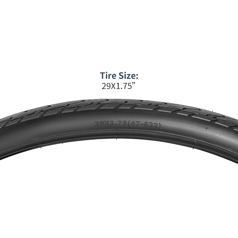 YunSCM 2-Pack 29" Road Bike Tires 29x1.75 – Black (Variation: Black02) 700x44C-46C