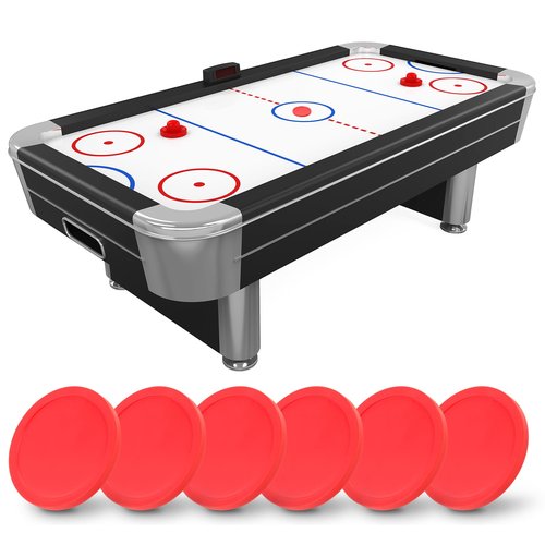 6 Pack 3 1/4 Inches Air Hockey Pucks Full Size Heavy Replacement Pucks for Air Hockey Tables (Red 82mm)
