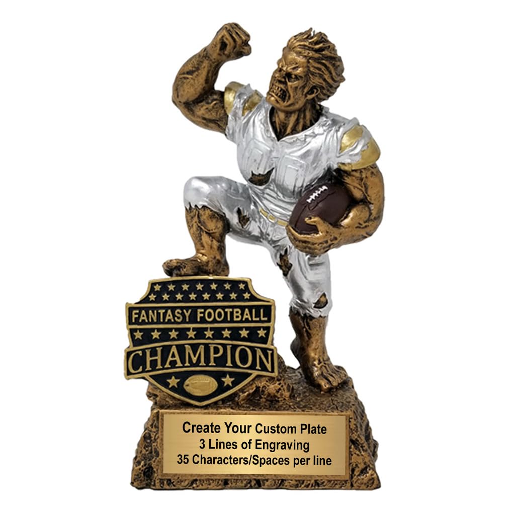 Decade Awards Personalized Monster Fantasy Football Champion Trophy - Engraved FFL Champion Monster Award - FFL League Goat Prize - Customize Now (6.5 Inch)
