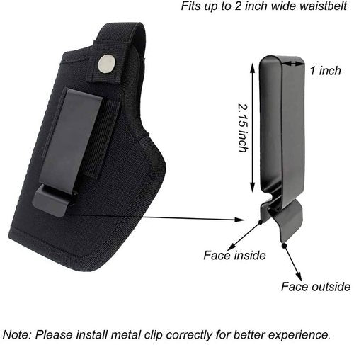 Concealed Carry Holster Metal Clip IWB OWB Holster Waistband Airsoft Pistol Handguns Holster for Right Left Hand Draw (Tan)